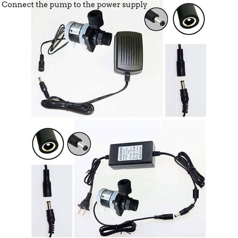 DC 12V 24V Multifunctional Brushless Water Pump IP68 1/2" DN15 - Booster Circulation Pump for Warm Air Water Heater Shower