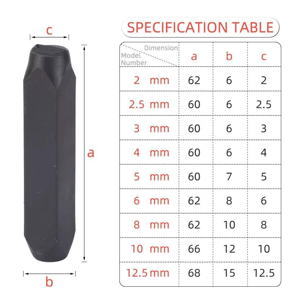 3-12.5 mm Digital Letter Stamp With Plastic Case Letter Stamp Punch Tools Leather Steel Punch