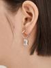 Ellejewelry 14K Gf Square Stone Drop One-Touch Earrings Elgpee561