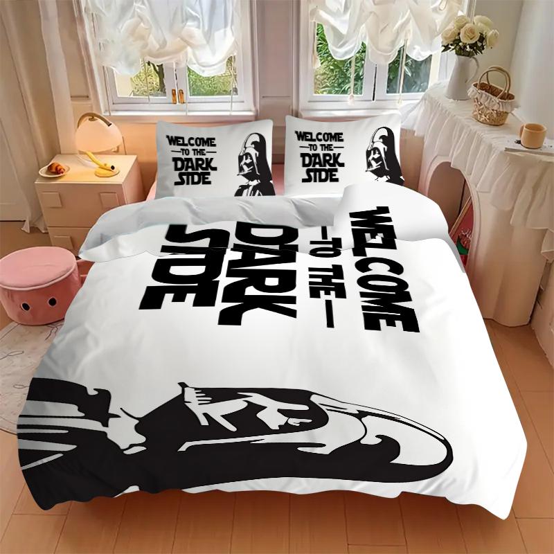 Dark Side Welcome Printed 3pcs Bedding Set Soft Microfiber 1 Duvet Cover And 2 Pillowcases Home Bedroom Decor Xmas Gift Ek1101