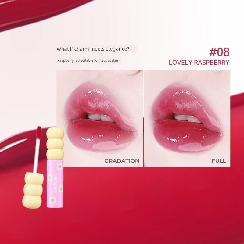 Korean Colorgram Candy Plum Glossy Lip Glaze Mirror-Like Nude Moisturizing Transparent Lip Oil Temporary