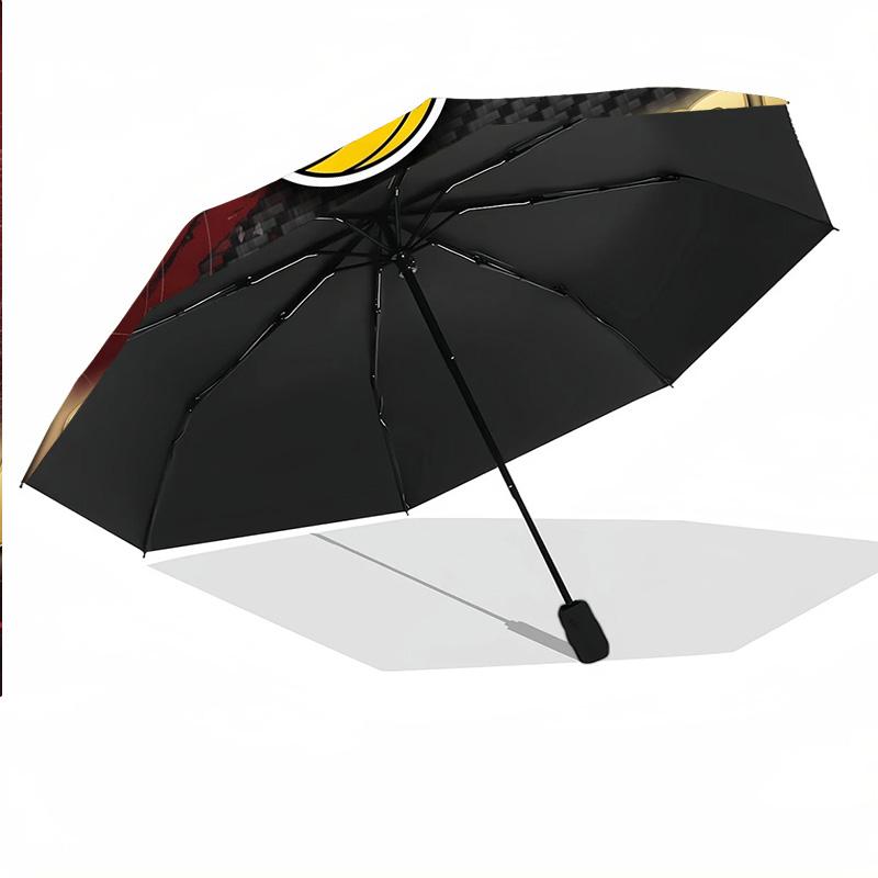 8 Rib Auto Folding Umbrella Benfica Print Custom Name Text Portable Rain Gear