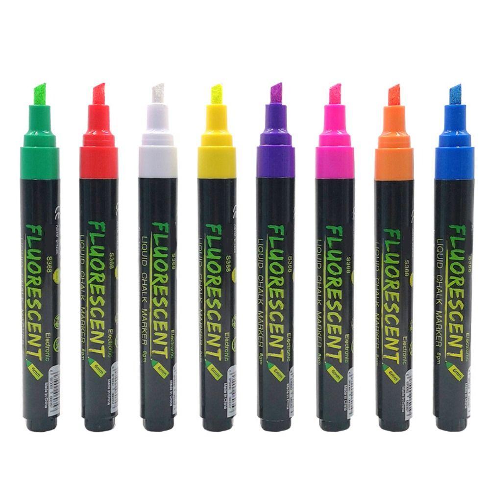 LED Writing Board Whiteboard Pen Multi Colored Highlighters Dust Free Liquid Chalk Marker Pen
