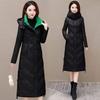 Down Jacket Women's Medium and Long Models, New Over-knee Thickened, Slim and Thin, Warm White Duck Down Jacket