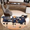 1pc Haikyuu! Karasuno High Volleyball Team Uniform Round Carpet, Office Chair Mat, NonSlip Rug for Home Decor, Gift, Office, Living Room