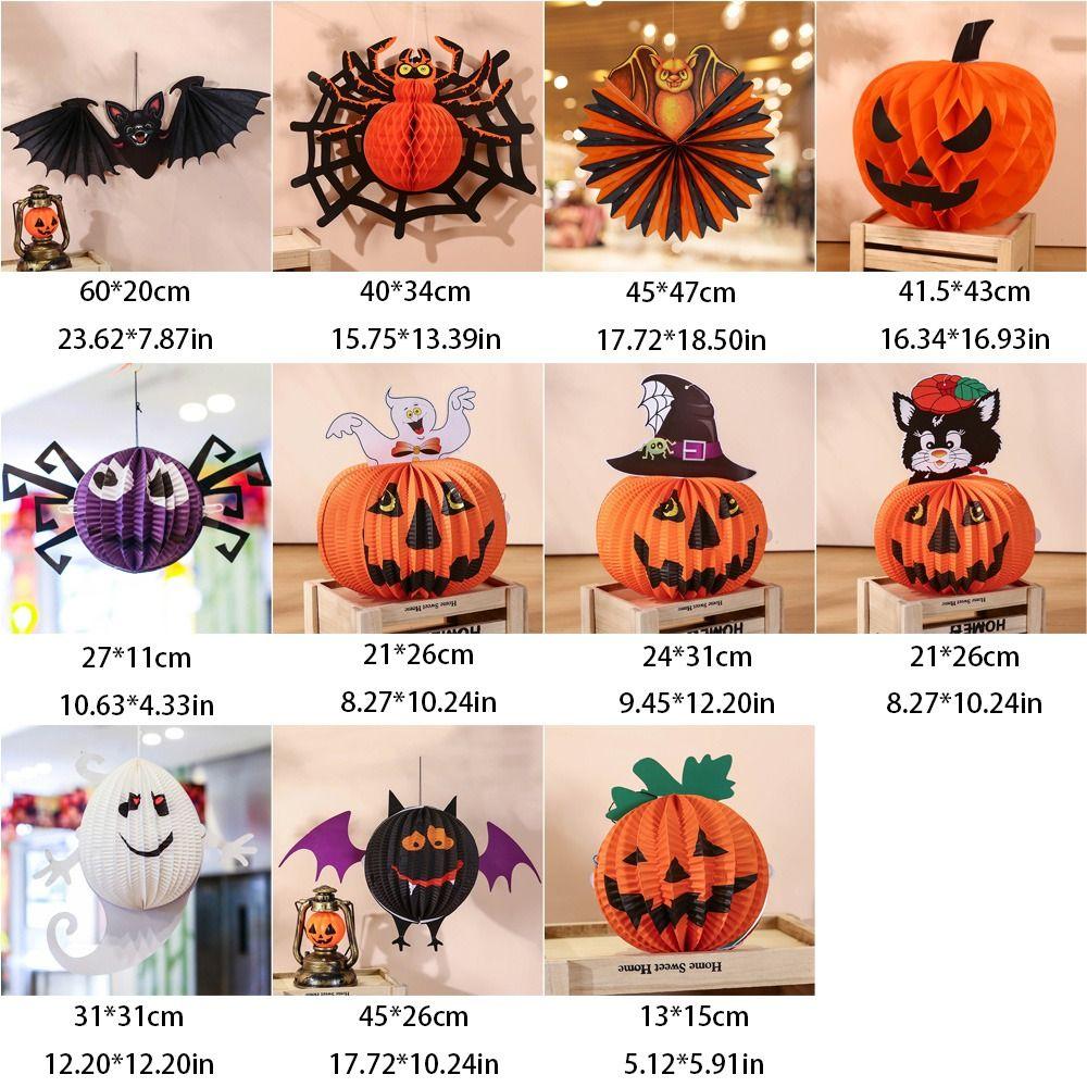 Bat Halloween Paper Pendant Ghost Pumpkin Lantern Festive Halloween Party Prop  Party