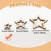 100 Hollow Wood Stars, Versatile Cutouts And Decorations for Year-round Celebrations Christmas