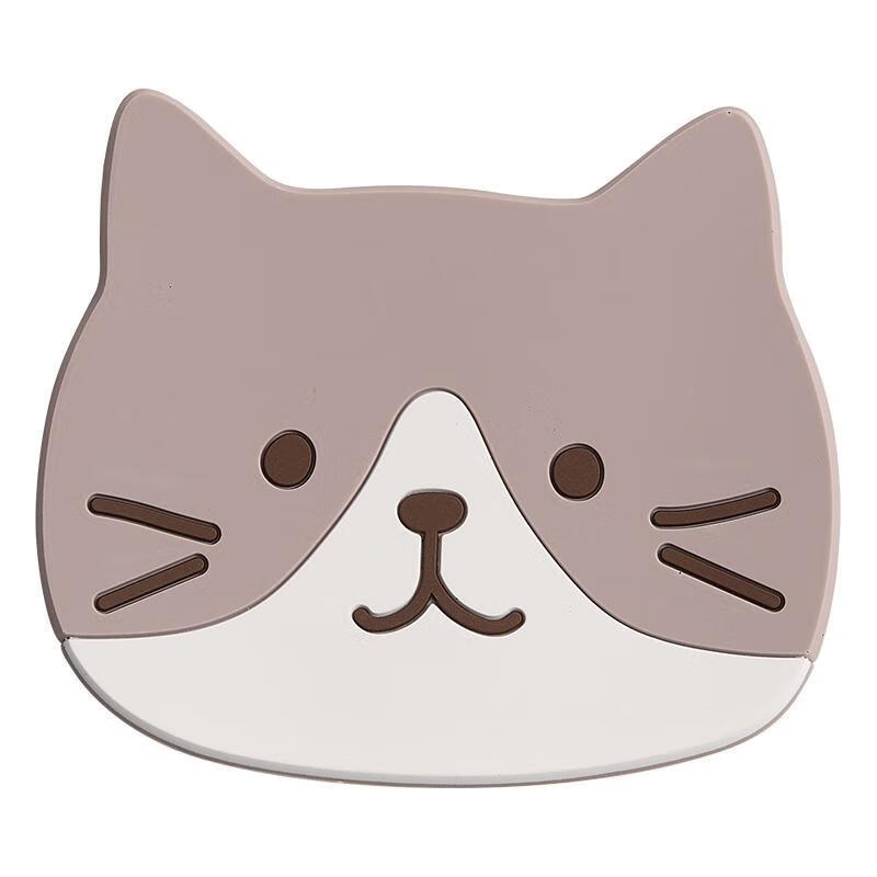 Cat Cute Coaster PVC Tea Coaster Cartoon Silicone Coaster Thermal Insulation Pad Anti-Slip Anti-Scalding Pad Bowl Pad Place Mat