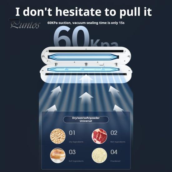 Vakuový zatavovací stroj s digitálním displejem s funkcí časovače 2 režimy těsnění EU zástrčka Automatická vakuová zatavovačka Kuchyňské potřeby