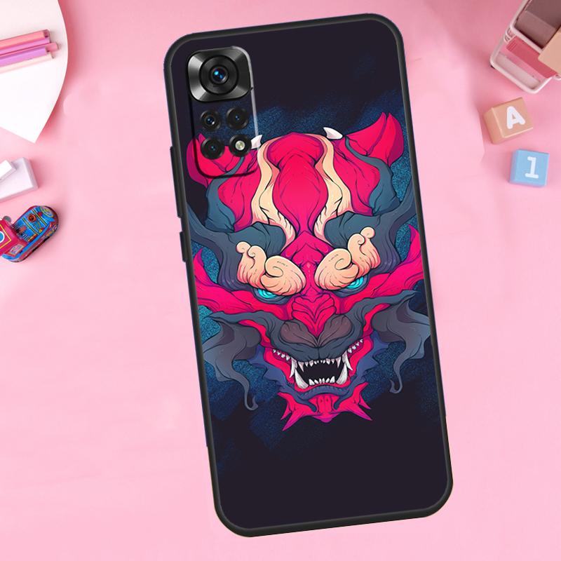 

Samurai Oni Mask For Xiaomi Redmi Note 14 10 11 12 13 15 Pro Plus Phone Case For Redmi 15 15C 14C 12C 10C 13C Redmi 13 4G