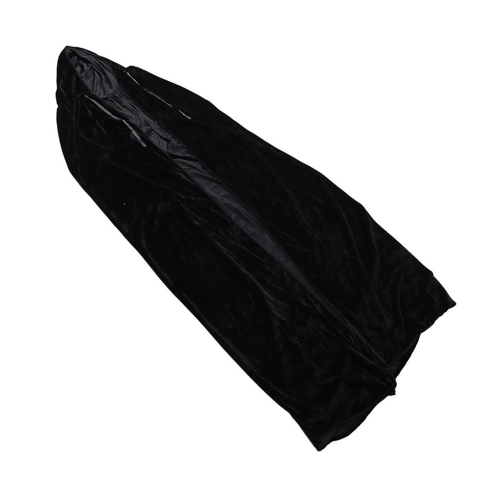 Hooded Cloak Large Witch Cape Black Velvet Comfortable To Wear Soft Touch Costume Cloak for Party Cosplay Roleplay
