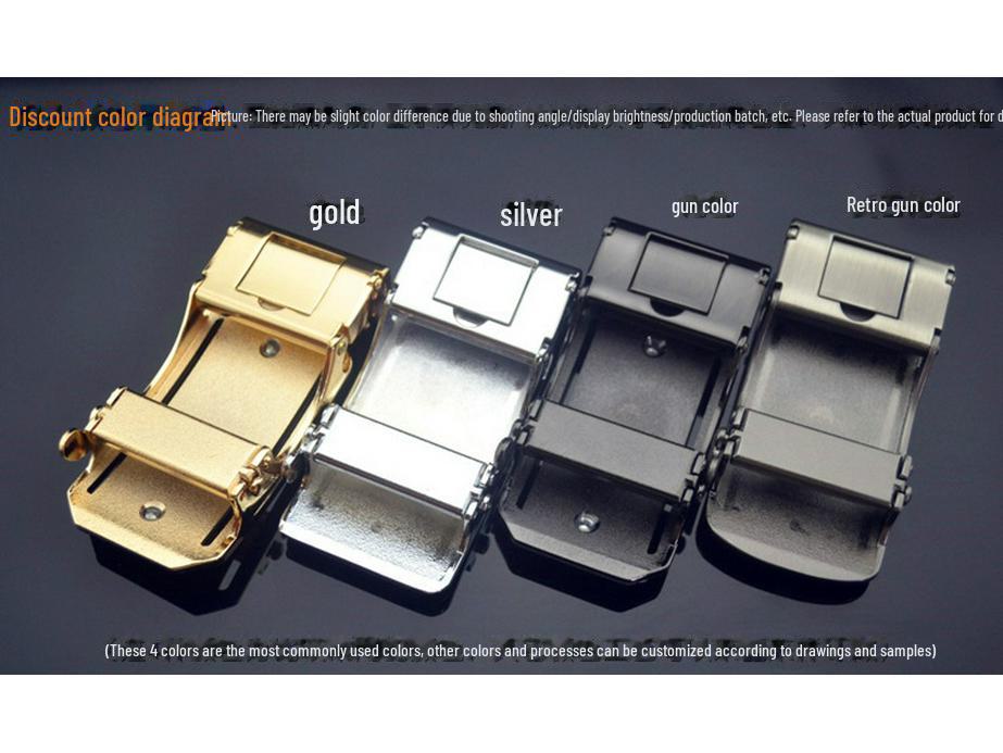 Five-Star Men's High-End Military Alloy Belt Buckle with Automatic Clasp