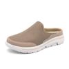 Spring and Autumn Baotou Color Matching Half Tray Multi-color Mesh Casual Shoes Lazy Slippers Amazon