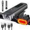 Bicycle Flashlights LED Bike Front Light Type-C Rechargeable Bike Lamp Ultralight Handlebar Lights Waterproof Cycling Lamp