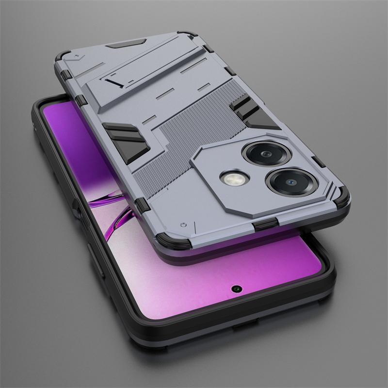 Punkowy uchwyt Etui na telefon dla Oppo A3x 5G India Celulares Shell Bumper Wstrząsoodporny Twardy Dla Oppo A3x 5G Funda Para Tylna Pokrywa