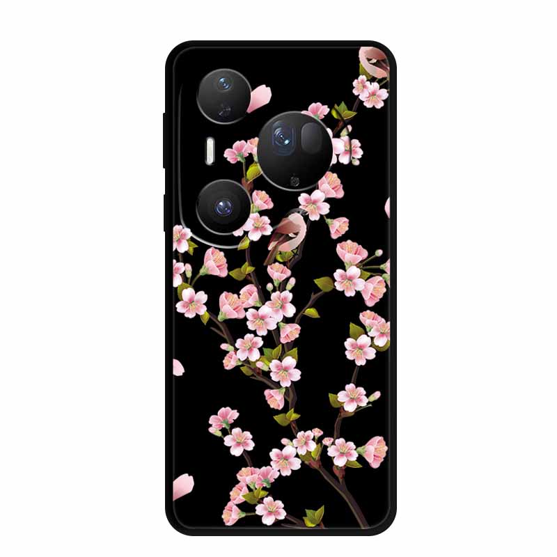 For Huawei Pura 80 Ultra 5G Case Coque Cartoon Cat Painted Black Silicone Soft Back Cover For Huawei Pura 80 Ultra Cases Shells
