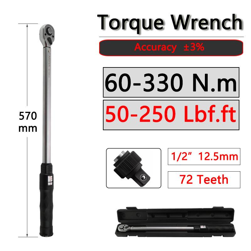 Profession High Accuracy Torque Wrench 3/8" 1/2" Adjustable and Replaceable Head Motorcycle Car Repair Tools