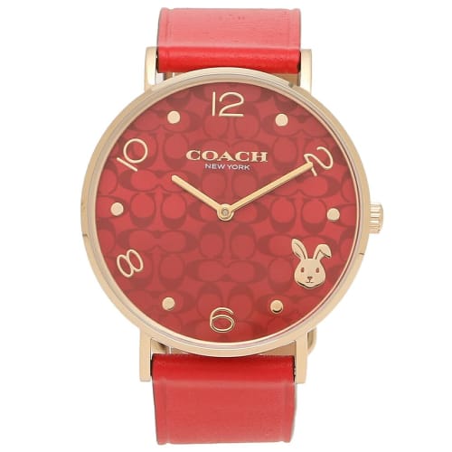 Coach Women's Perry 36mm Quartz Watch, Red, Leather, COACH 14503977