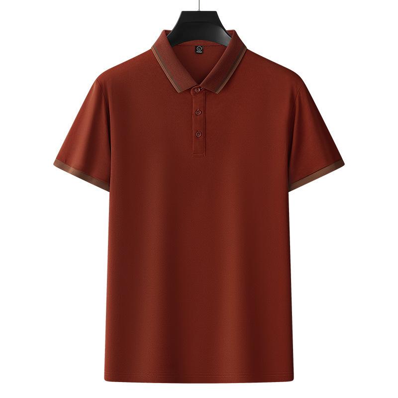Short-sleeved POLO shirt, men's pure cotton breathable T-shirt, business casual lapel top