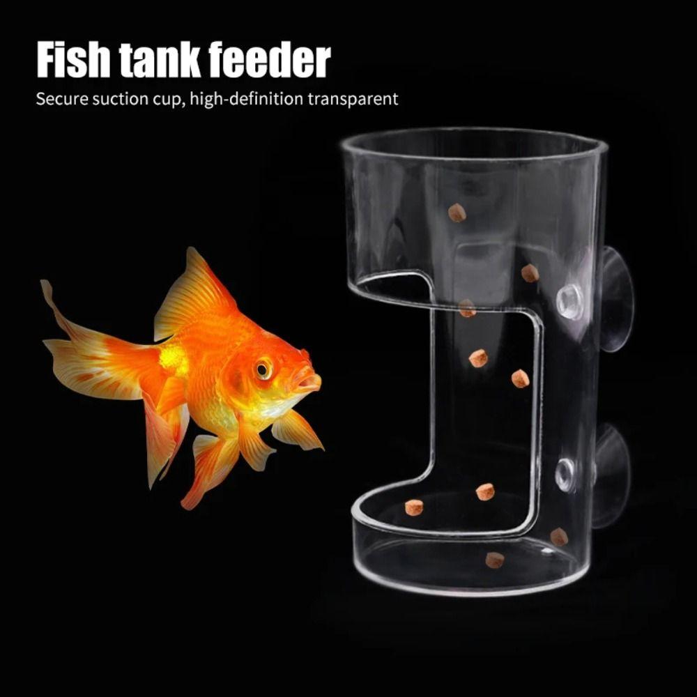 Transparent Aquarium Feeders Ring Acrylic Fish Tank Food Dispenser  for Baby Fish Shrimp