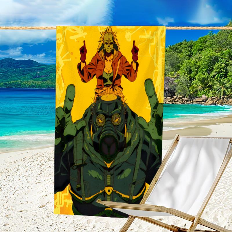1pc Dorohedoro Beach Towel, Beach and Seaside Swimming Pool Equipment, Fashion Pattern, Rectangular, Travel Essentials