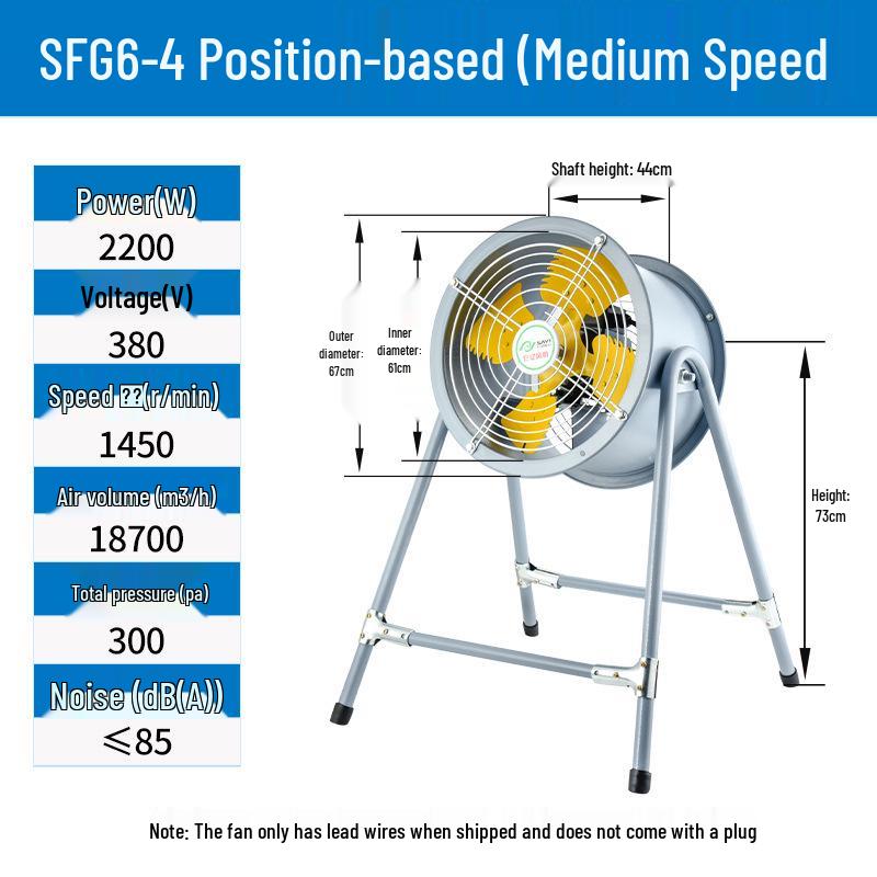 220V High-Power Industrial Duct Fan for Kitchen Ventilation