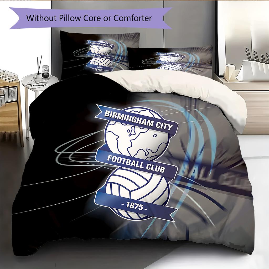 Birmingham City Football Club logoPattern Bedding,Quilt Set Quilt Cover Pillowcase Home Birthday Gift (1 * Duvet Cover + 2 * Pillowcase, Without Core)