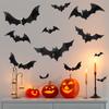 Halloween Bat Decor 3D Bat Wall Stickers Decorations Spooky Waterproof Decals for Home Room Halloween Party Supplies