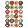24Pcs/sheet Christmas Advent Calendar Number Sticker DIY Cookie Candy Packaging Sticker Gift Bag Wrapping Seal Dot Label