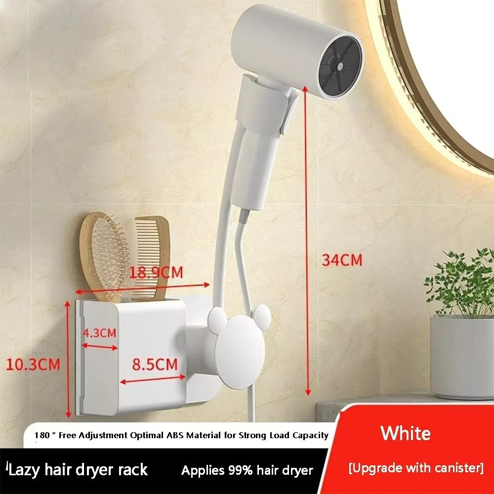 Free Hands Hairdryer Storage Rack Wall-mounted Air Duct Storage Rack Hair Dryer Organizer  Bathroom