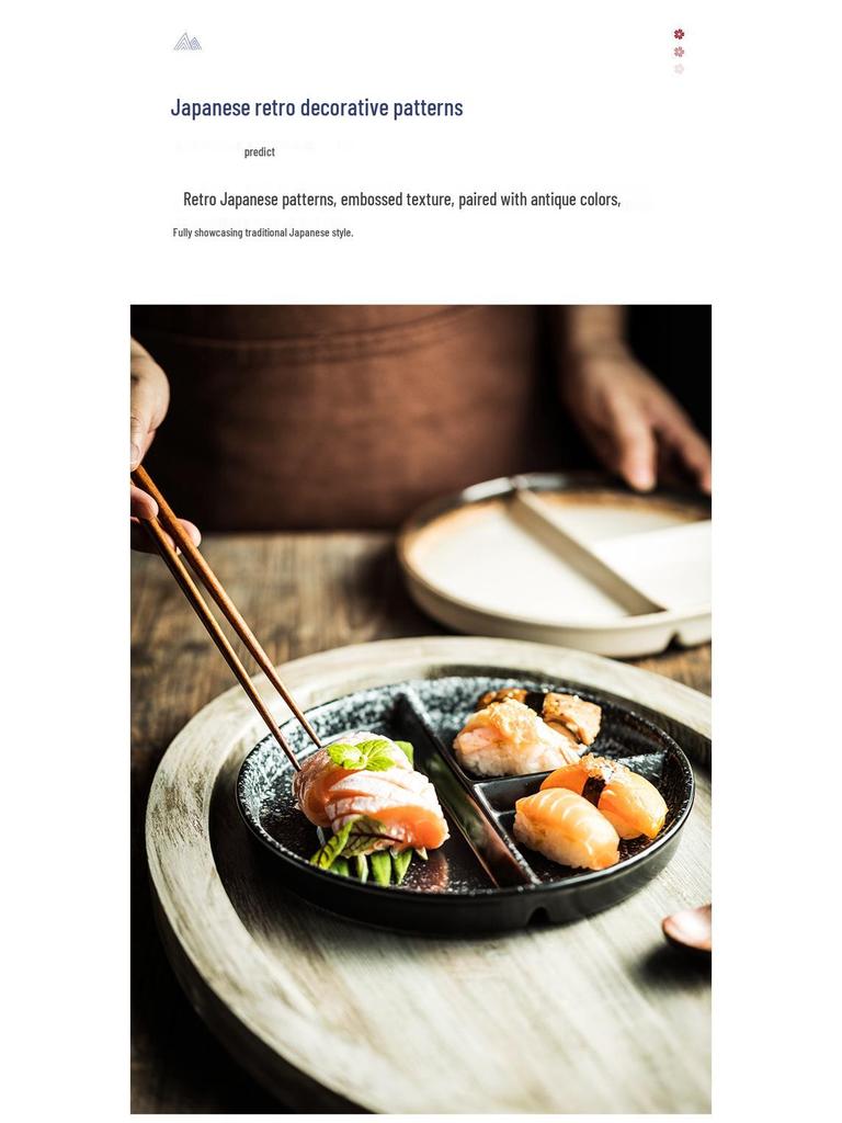 Creative Three-Compartment Ceramic Plate: Ideal for Single-Serving, Portion-Controlled Meals