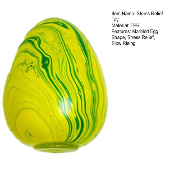 1/4Pcs Marbled Egg Stress Relief Toy Slow Rising Colorful Egg Stress Ball Sensory Squeeze Toy Anxiety Relief Easter Egg Fidget Toy