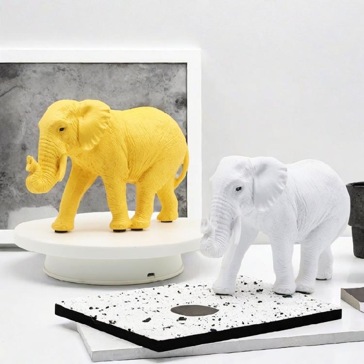 Resin Elephant Sculpture Luck and Wealth Symbol For Desk and Cabinet Decors