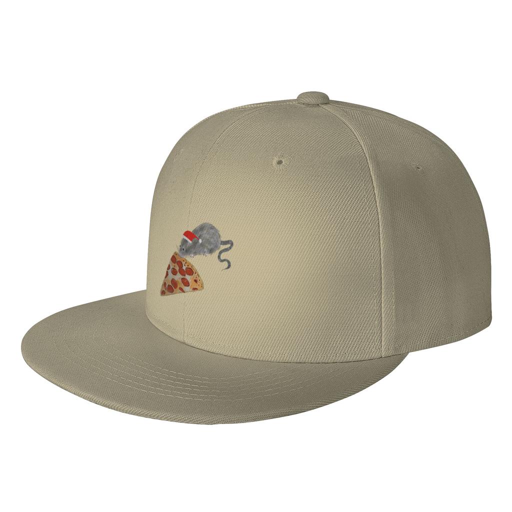 Fashion A Very NYC Christmas  Pizza Rat Flat Brim Sun Hat  Soft And SkinFriendly Cap Unisex