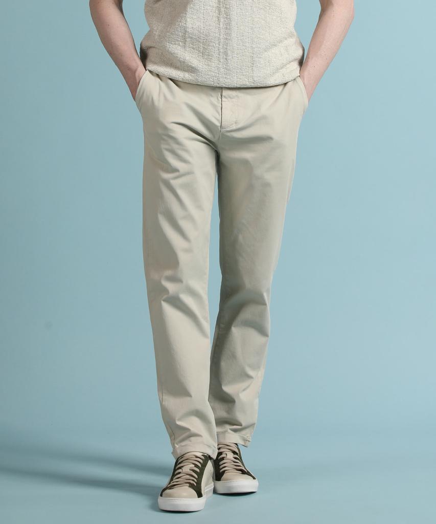 PANICALE Ivory Regular Slim Fit Twill Pants
