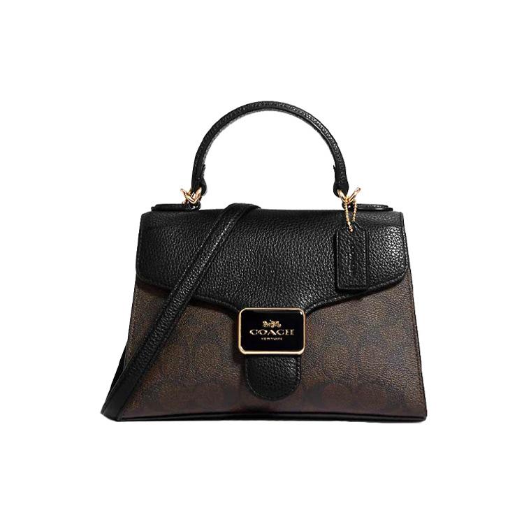 New COACH Pepper Coated Canvas With Leather Handbag, Shoulder Bag, Crossbody Bag Trumpets Women's C7226-IMAA8