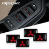 10pcs  Adhesive Reflective 3D Sticker For Outlander L200 Lancer EX Asx Pajero Colt Galant RALLIART Delica Accessories