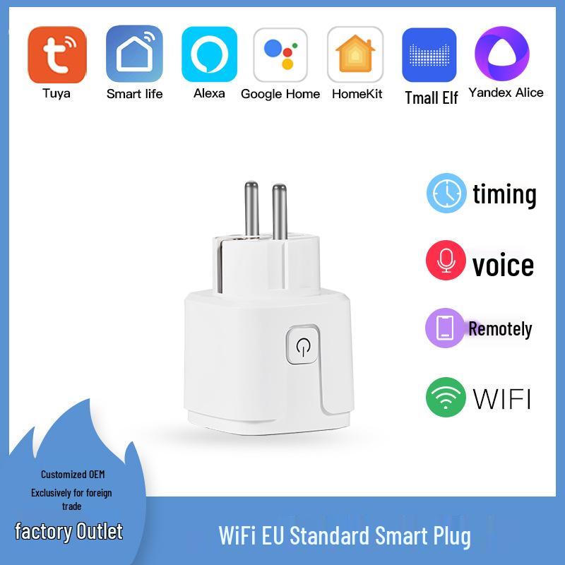 Graffiti European Standard Smart WiFi Socket with Remote Alexa & HomeKit Voice Control
