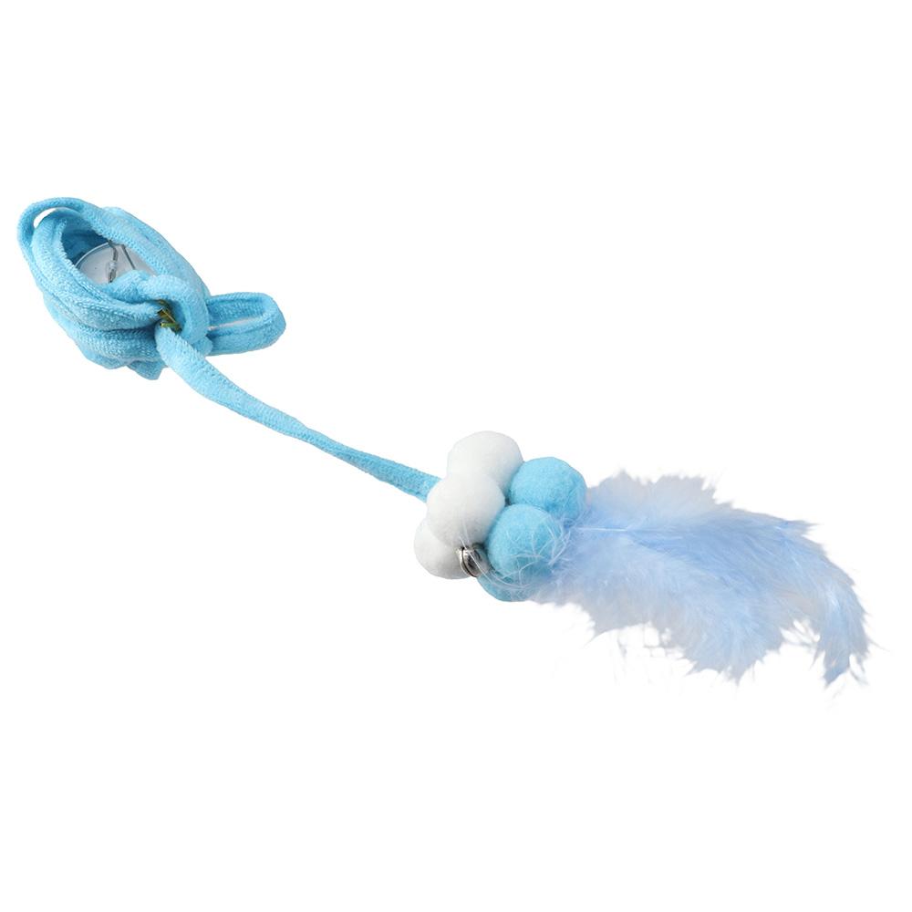 

Hanging Cat Spring Toy with Feather & Bell Pet Supplies Hunting Chase Cat Toys