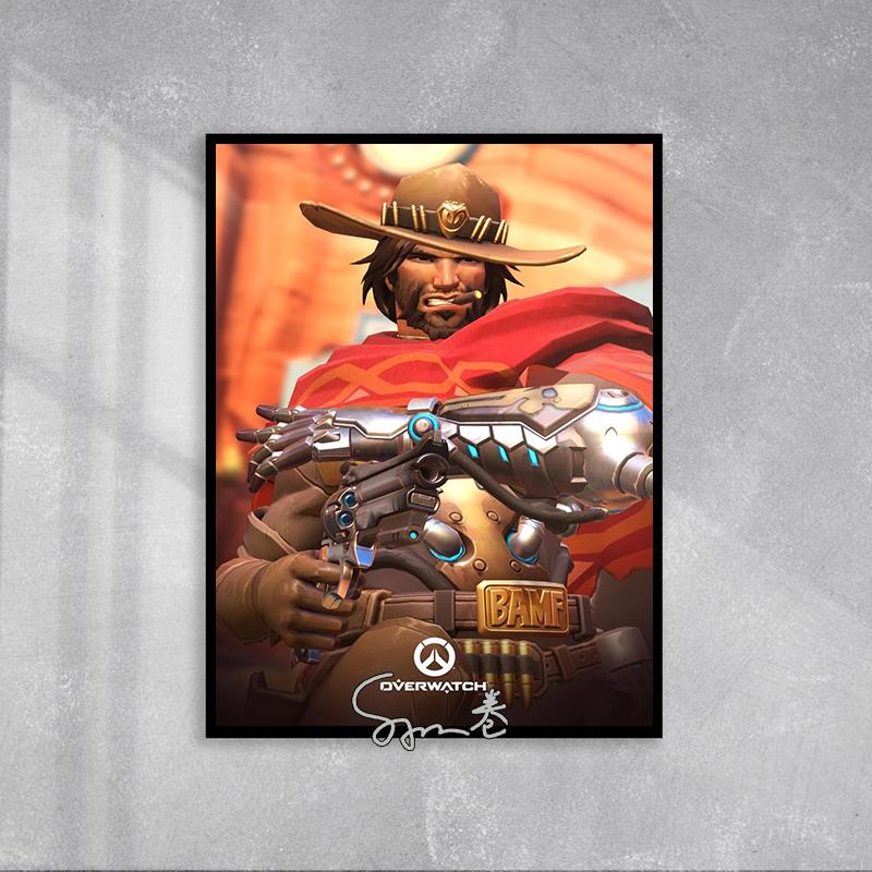 Overwatch Game Character Poster Canvas Printing Overwatch 3D Characters Wall Art Picture Video Game Wall Decor for Gaming Room