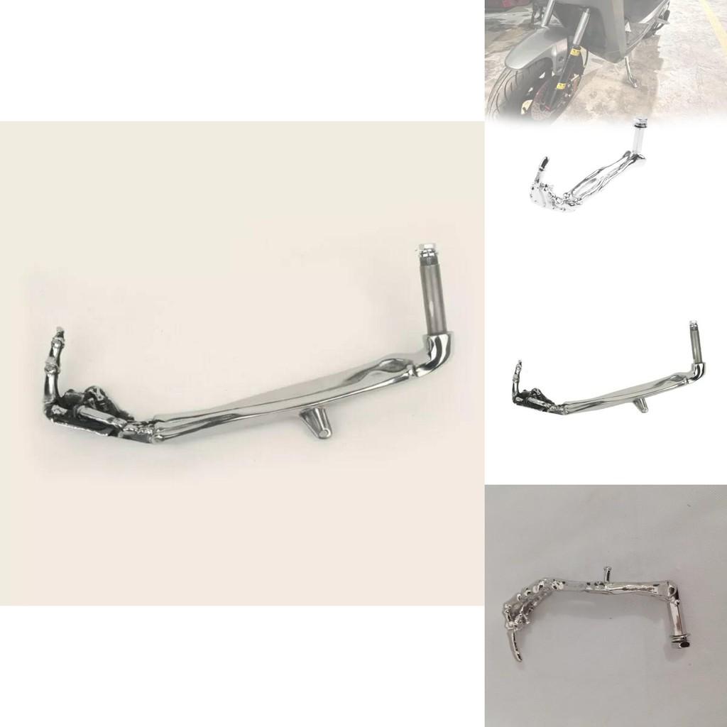 Artistic Creative Motorcycle Kickstands Quirky Alloy Stand For Home Decoration Silver