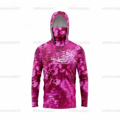 Men's Sunscreen Upf50 + Long-sleeved Camouflage Fishing Wear Anti-UV Mask Hooded