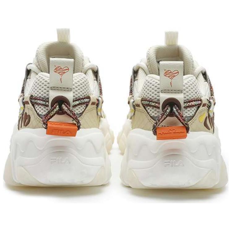 New FILA FLUID 5 Low Top Chunky Sneakers Men's Beige Brown F12M422109FSM
