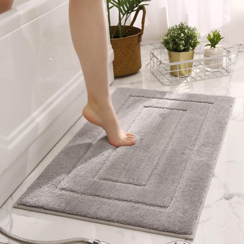 Print Sponge Bathroom Cashmere Thickening Mat Bath Non-slip Carpets In Wash Basin Bathtub  Floor Rug Shower Room Doormat Memory Foam 3D Pad