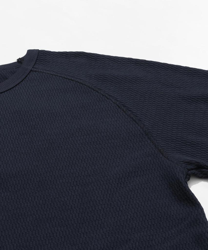 [CLIFMEYER] Honeycomb Waffle Long-Sleeve T-Shirt for Men, Medium, Charcoal