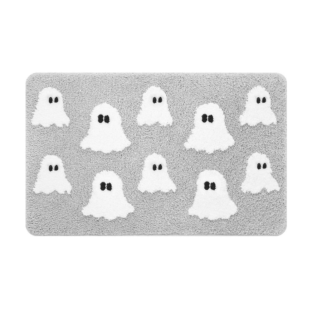 Spooky Ghosts Halloween Door Mat Non Slip Flannel Pumpkin Doormat 40*60CM Home Decor Outdoor Carpet