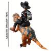Inflatable Riding T-Rex Costume Halloween Dinosaur Themed Party Roleplay Suit for Festive Celebrations