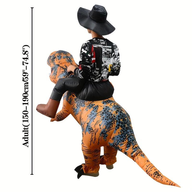 Inflatable Riding T-Rex Costume Halloween Dinosaur Themed Party Roleplay Suit for Festive Celebrations