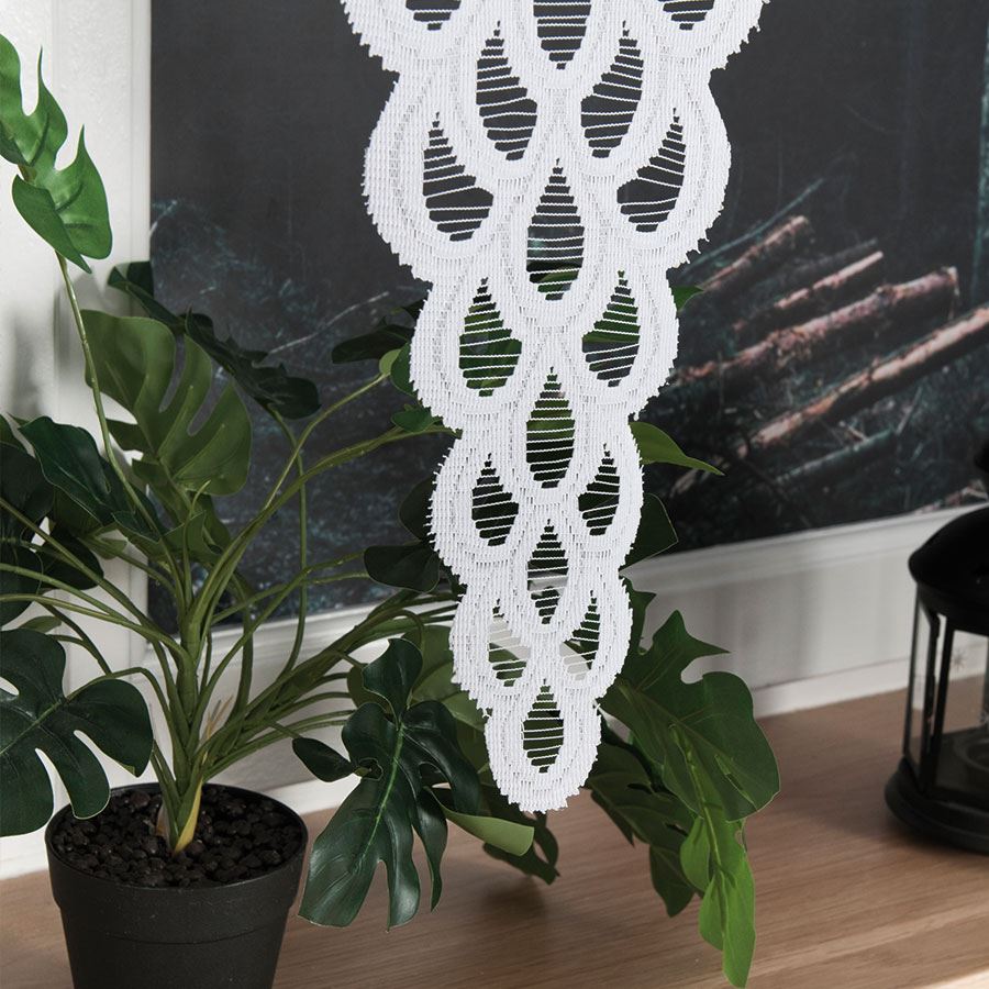 ERYKA - Ready-made jacquard panel - 160x160 cm - white