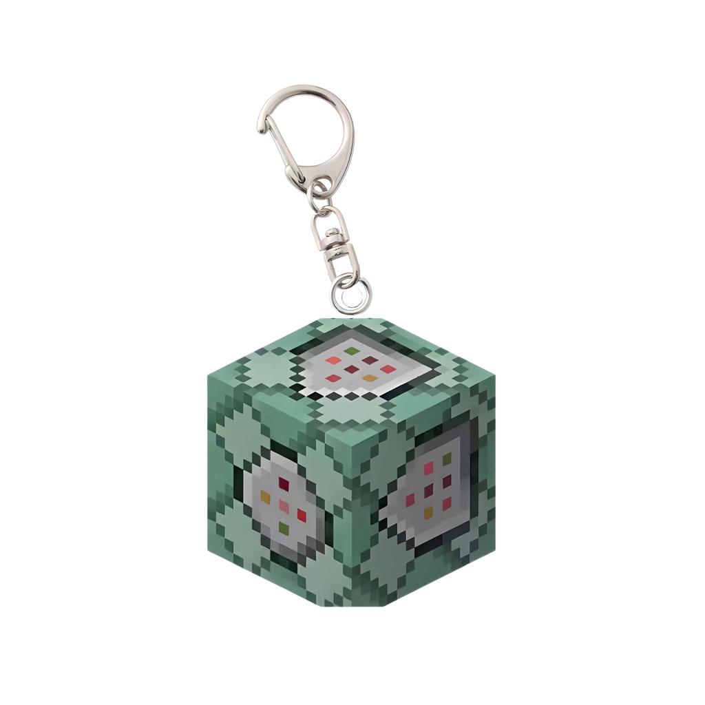 Cartoon Pixel Welt Kumpel Schlüsselanhänger, Überlebens Totem & Goldener Apfel Acryl Anhänger, Kawaii Spiel Inspiriertes Taschenanhänger